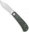 Kansept Knives Swan Bevy Slip Joint Knife Green Carbon Fiber (2.5" SW S35VN)