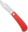Kansept Knives Swan Bevy Slip Joint Knife Red G-10 (2.5" Stonewash)