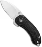 QSP Knife Hamster Framelock Knife Black Stonewash Titanium (2" Satin)