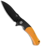 Bestech Knives Penguin Liner Lock Knife Orange/Black G-10 (3.625" Black) KG32D