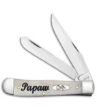 Case Papaw Trapper Knife 4.1" Natural Bone (6254 SS) 10430