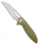 TuyaKnife Cebu Liner Lock Knife Green G-10 (3.4" Satin) T1602 GG