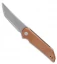 Jake Hoback Knives Radford Frame Lock Knife Canvas Micarta (3.3" Stonewash)