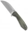 QSP Pelican Liner Lock Knife Green Micarta (3.6" Satin CPM-S35VN)