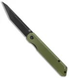 Kansept Knives Prickle Tanto Liner Lock Knife Green G-10 (3.5" Black)