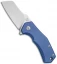 Fox Knives Italico Flipper Frame Lock Knife Blue Titainum  (2.3" Satin M390)