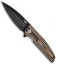Bestech Knives Fin Liner Lock Knife Orange/Tan G-10 (3.6" Black 14C28N)