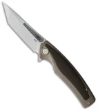 Bestech Knives Predator Tanto Knife Gold Ti/CF (3.6" Satin) BTKT1706G