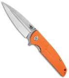 Bestech Knives Fin Liner Lock Knife Orange G-10 (3.6" Satin 14C28N)