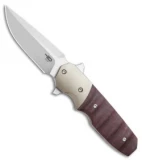 Bestech Knives Clark Freefall Liner Lock Knife Red / CF (2.8" Two-Tone)