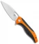 Bestech Knives Komodo Liner Lock Knife Black / Orange G-10 (3.5" Satin) BG26C