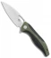 Bestech Knives Komodo Liner Lock Knife Black / Green G-10 (3.5" Satin) BG26A