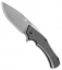 Kansept Knives Hellx Black Titanium Frame Lock Knife (3.62" Gray S35VN)