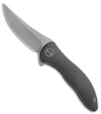 WE Knife Co. Mini Synergy Flipper Knife Black Titanium (3" Stonewash) 2011B