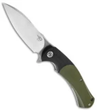 Bestech Knives Penguin Liner Lock Knife Green/Black G-10 (3.625" Satin) BG32A