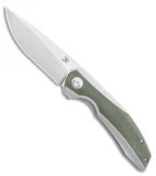 Kansept Knives Accipiter Frame Lock Knife Titanium/Green Micarta (3.5" SW)