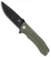 Bestech Knives Mako Liner Lock Knife Milled Green G-10 (3.75" D2 Black)