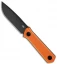 Bestech Knives Hedron Fixed Blade Knife Orange G-10 (3.75" Black) BTKF02C