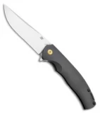 Kansept Knives Agent Frame Lock Knife Black Ano Ti  (3.75" Satin) K1004A3