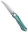Bestech Knives Ivy Frame Lock Front Flipper Green Ti (3" Satin)
