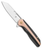 Kansept Knives Shard Frame Lock Knife Black Ti/Copper (3.5" Stonewash)