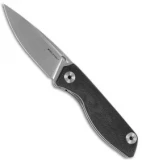 Real Steel Sidus Free Folding Knife Black Micarta (3.5" Satin)