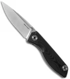 Real Steel Sidus Folding Knife Black G-10 (3.5" Satin)