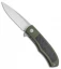 Ohlone Knives Rumsen Liner Lock Knife OD Green/Carbon Fiber (2.5" Satin)