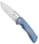 Kansept Knives Mini Kryo Frame Lock Knife Blue Ti (2.9" Satin)
