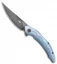 Bestech Knives Marukka Frame Lock Knife Blue Titanium (3.75" Black SW) BT2002B