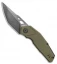 REVO Berserk Frame Lock Folding Knife Green G-10 (3.4" Black Stonewash)