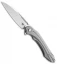 Bestech Knives Wibra Frame Lock Knife Gray Ti (3.5" Satin M390)