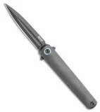 MKM Zieba Flame Dagger Frame Lock Knife Black Ti (2.9" Black SW) FL02-TDSW