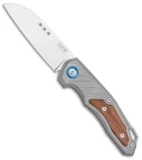 MKM Anso Root Slip Joint Knife Titanium/Santos Wood (2.8" Satin) RT-ST