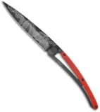 Deejo Python 37g Japanese Dragon Ultra-Light Frame Lock Knife Red (3.75" Black)