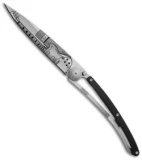 Deejo Tattoo 37g Rock n Roll Ultra-Light Frame Lock Knife Ebony (3.75" Satin)