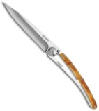 Deejo Turtle 37g Mirror Ultra-Light Frame Lock Knife Turtle Shell (3.75" Satin)