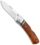 QSP Mustang Lock Back Knife Raffir Wood/Mammoth Molar Inlay (3.125" Satin)