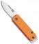 Bear & Son 109 Slip Joint Pocket Knife Orange Aluminum (1.5" Satin)