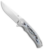 Kansept Knives Agent Frame Lock Knife Skeletonized Ti (3.75" Satin) K1004A1