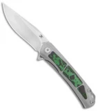 Kansept Knives Gremlin Frame Lock Knife Jungle CF/Ti (2.9" Satin)