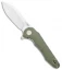 CJRB Mangrove Liner Lock Knife OD Green G-10 (3.5" Stonewash)