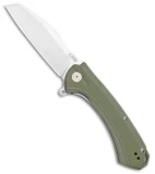 CJRB Cutlery Barranca Liner Lock Knife OD Green G-10 (3.5" Stonewash)