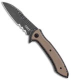 CRKT Apoc w/VEFF Serrations Liner Lock Knife Green G-10 (4" Black) 5381