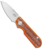 Liong Mah Design Traveler Sheepsfoot Slip Joint Brown Micarta (2.7" Satin)