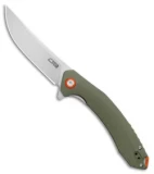 CJRB Cutlery Gobi Liner Lock Knife OD Green G-10 (3.5" Stonewash)