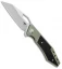 Bestech Knives Fractal Frame Lock Flipper Knife Green Ti (3.46" Satin) BT1907B