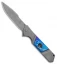Olamic Cutlery Rainmaker Harpoon Flipper Knife Entropic Blue/Ti (4.25" Dark SW)