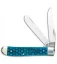 Case Knives Mini Trapper 3.5" Turquoise Basket Weave Bone (6207 SS)