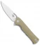 Bestech Knives Muskie Liner Lock Knife Beige G-10 (4" Satin)